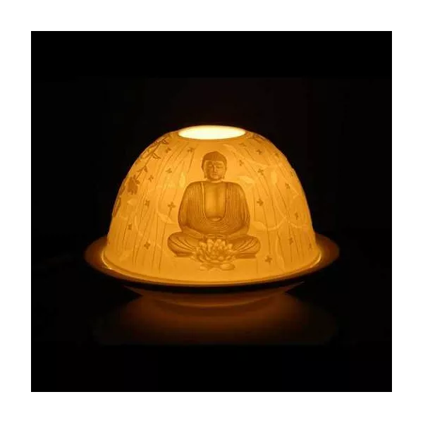 Esoterika - Illuminazione in porcellana Buddha -- 11.5x7.8 cm