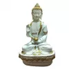 Esoterika - Statua Buddha meditazione manrtello oro e bianco