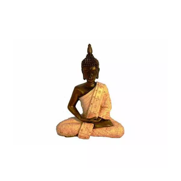 Esoterika - Statua Buddha Thai in meditazione mantello avorio