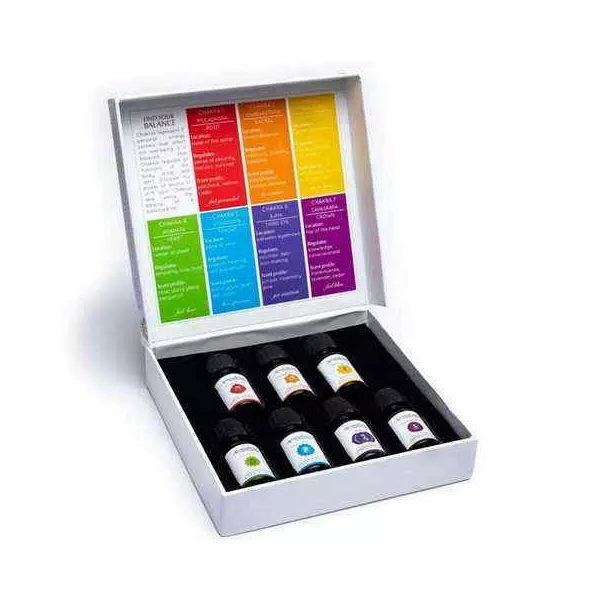 Esoterika - Aromafume miscela oli essenziali Chakra Set 7 flaconi -- 1