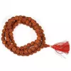 Esoterika - Mala Rudraksha 108 grani con nappina rossa -- 1 cm