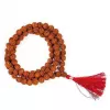 Esoterika - Mala Rudraksha 108 grani con nappina rossa -- 0.9 cm