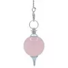 Esoterika - Pendolo Quarzo Rosa Catena Dei Chakra -- 24 G- 4,5 Cm