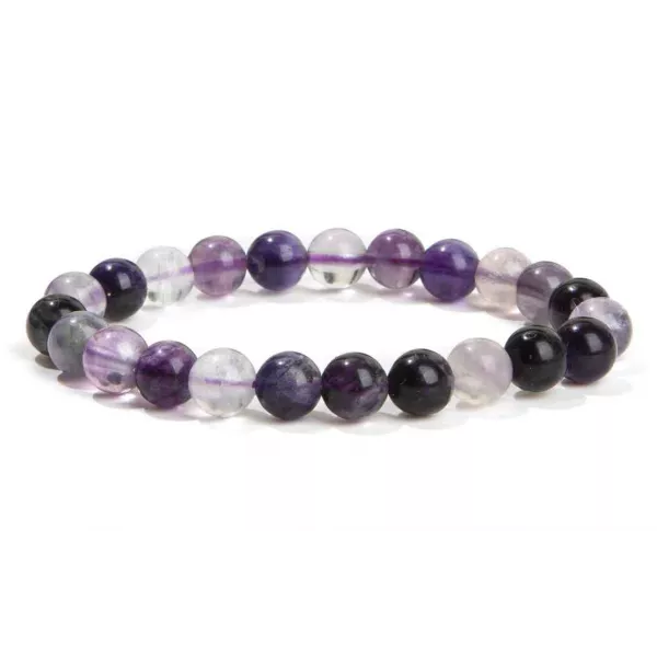 Esoterika - Bracciale Fluorite viola perle 8mm