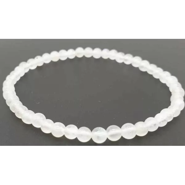 Esoterika - Bracciale Pietra di luna bianca Perle 4mm