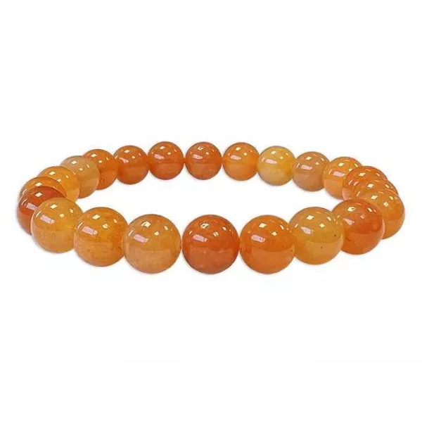 Esoterika - Bracciale Avventurina Arancio perline 8mm