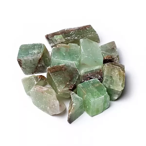 Esoterika - Calcite verde Grezza singola Pietra, misura ±3-5