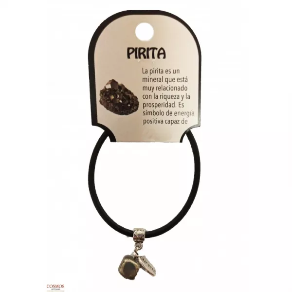 Esoterika - Bracciale regolabile con pendente pietra Pirite